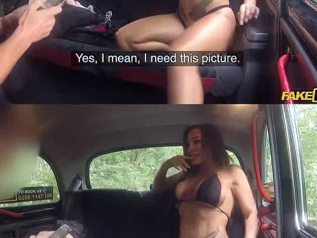 Aubrey Black - Australian Body Builder With Big Tits Shagged In Taxi Car