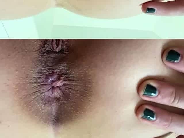 Close up solo beauty toying ass