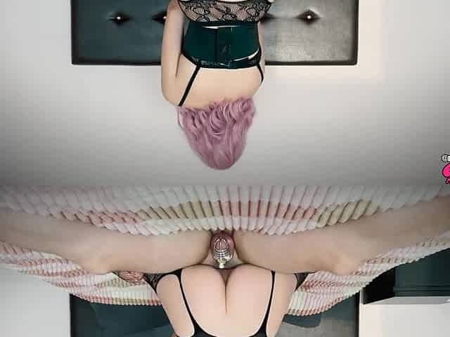 Teasing Boy In Chastity Cage