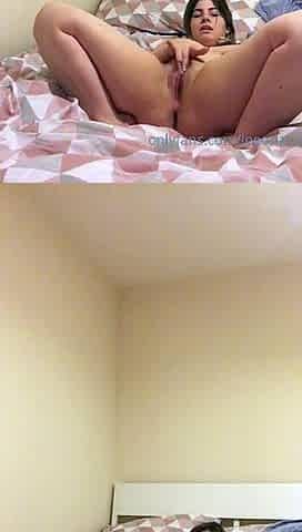 Big boob brunette masturbates on webcam