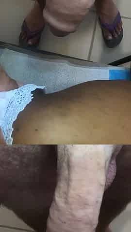 Interracial doggyfuck and amateur creampie