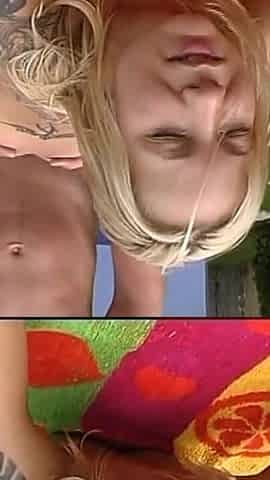 Beautiful Fucks in the Garden with a Young Blonde Nymphomaniac Who Takes Cock with Desire