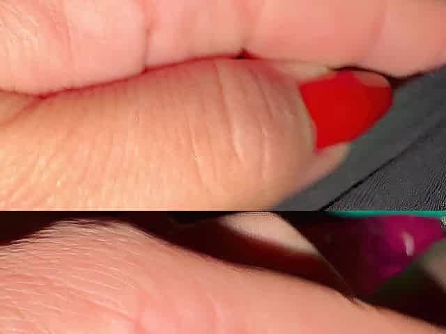 Large Clitoris Cums Hard on Vibrator Plump Twat Lips
