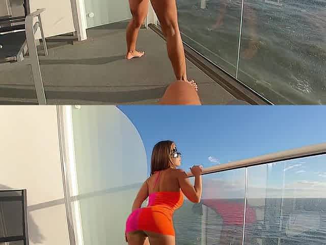 Being a little bitch on my cruise ship balcony