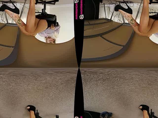 No Toys In The Office - Toying Blonde Gives Jerk Off Instructions