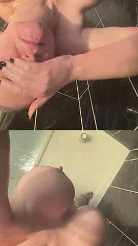 Freshly Trimmed Pussy Fingering in the Shower