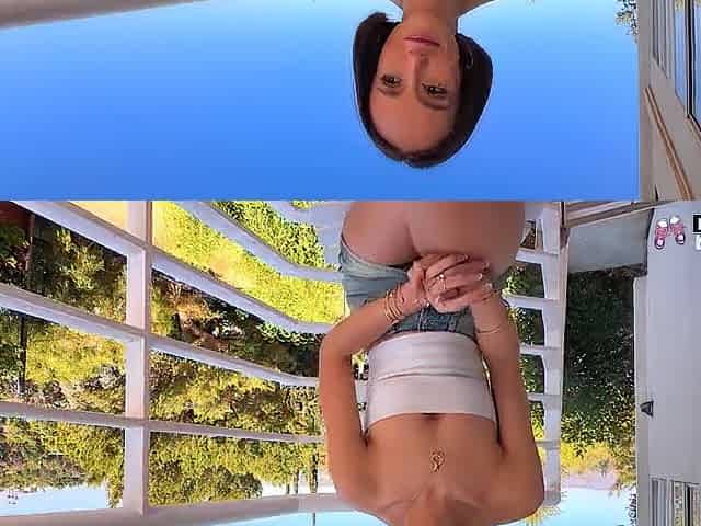 Alex Jett Stretches Pretty Brunette hair Christina Sage's Constricted Vagina After Park Tease