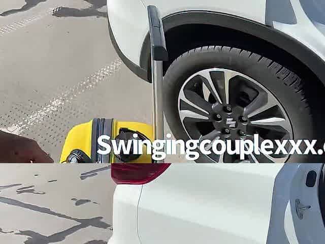 Swinger pair Public pick up for black honey