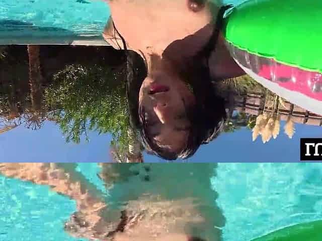 Laynee James Soaks Her Twat In The Pool Previous to Getting Filled