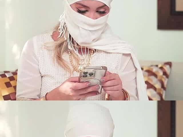 Huge Boobs Muslim Niqabi Wife tells stranger to Fuck her