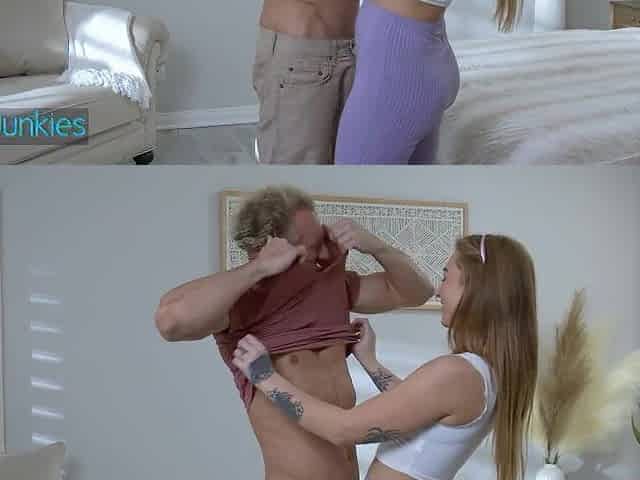REALITYJUNKIES - Hawt Babysitter Unwinds After Her Shift By Letting Her Lewd Boss Screw Her Hard