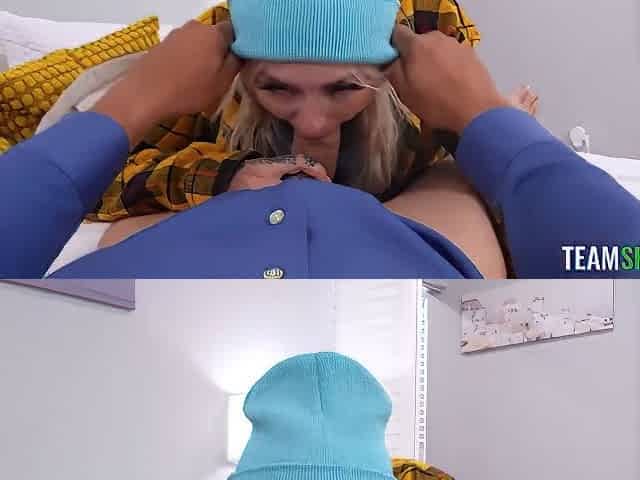 Juan Largo And Chloe Temple In Blonde Tomboy Sucks And Rides Fat Pecker Until It Explodes On Her Face
