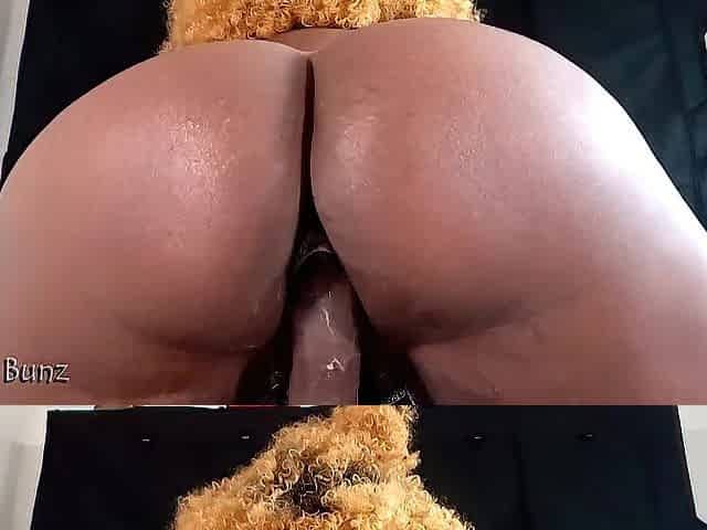 Chunky Booty Slutty Postal Clerk rides plump BBC Sex-toy on her dayoff AfricanBunz