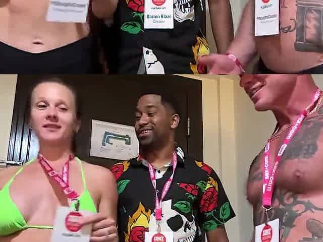 Awkward Hotel Interracial Trio