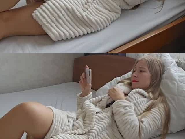 I watched porn and masturbated. Real climax.