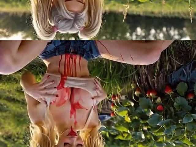 Sexy Blond in Field Shows Flawless Body & Masturbates - Ardent Outdoor Sex AI Generated
