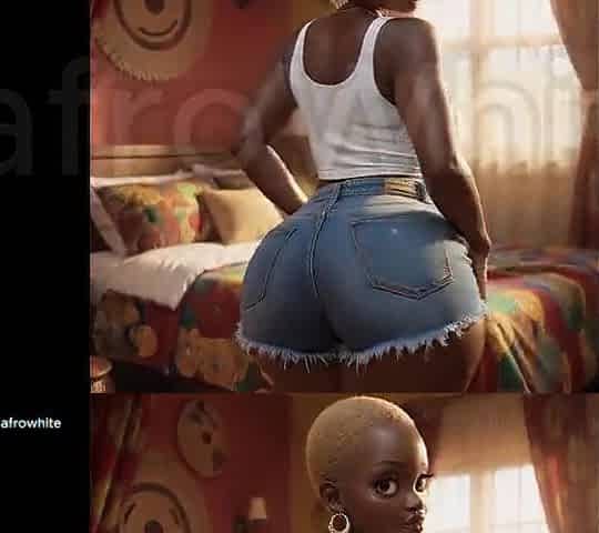 Hawt Afro Black Large Butt Large Breasts Village Maiden Enticed Banged Raw By Impressive Large Cock Prince