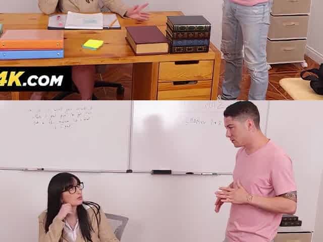 Professor Aleksa Mink Dumps Out Her Huge Natural Tits To Teach Her Student 18+ A Lesson