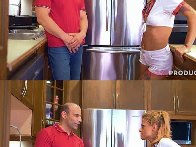 A Tiny hottie is Banged HArd whilst checking the Dishwasher