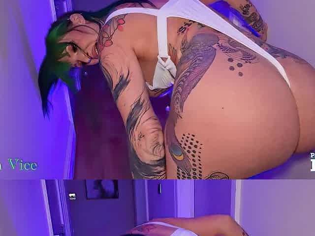 Anal Screwing AlexxaVice's large tattooed butt and constricted cunt