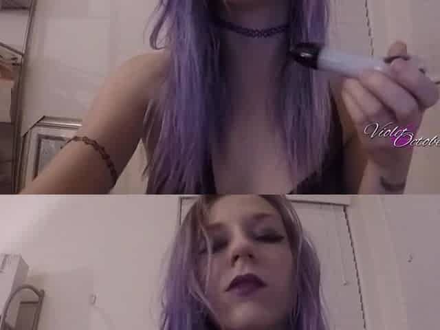 MEMBERS SOLELY washroom show! Tiny alt spinner teasing