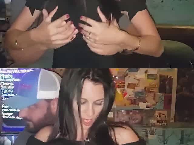 Real Hotwife Stepmom Outdoor Bar Flashing Strangers Sucking Off And Fucking