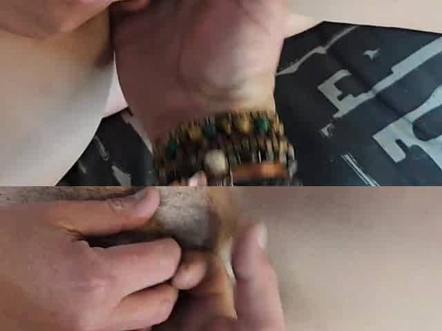 Cum on twat close up