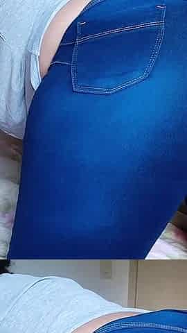Ebony Chubby Girl Farting in Tight Jeans
