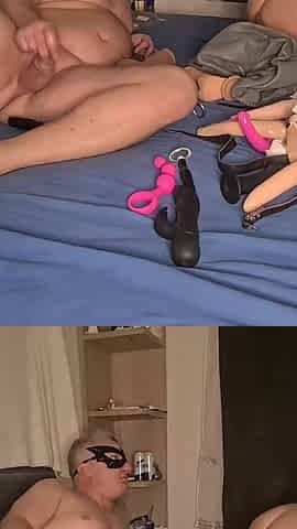 Sexy MILF Masturbating and Begging for His Asshole, She Really Enjoys Rimming