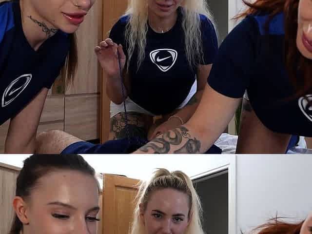 Bella Mur And Luna Evans Fucking Injured Football Player in