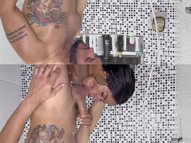 Steamy Bathroom Hookup with Busty Latina Neighbor During a Quiet Afternoon