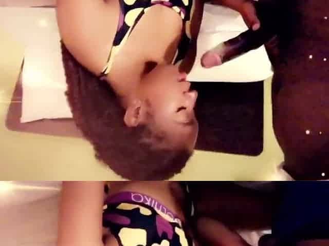 Here Is a Video of Daddy Fucking My Throat for a Whole 30 Minutes Omg Big Black Cock Petite Ebony