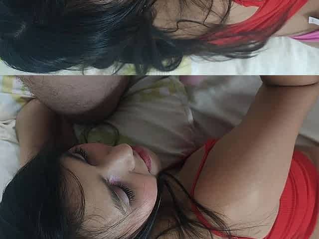 Stepsister Desires Sex and Cum Before Going to Bed