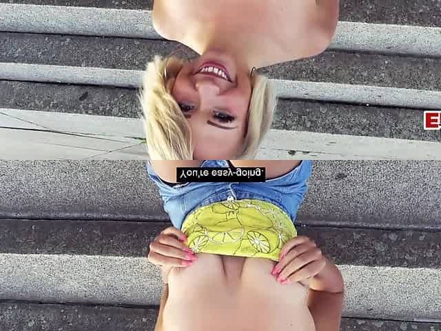 Public Sex date after disco with german blonde teen slut