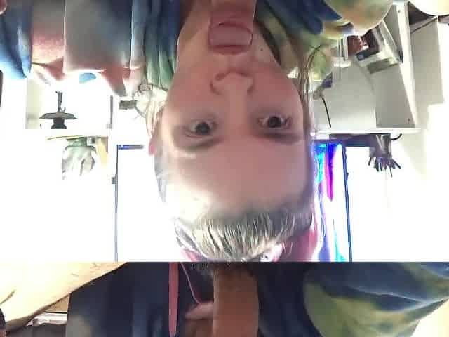 POV amateur facial during the time that smokin'