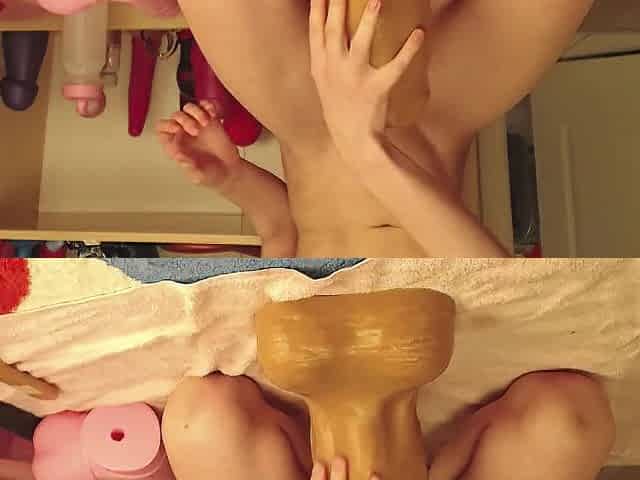 XXL Goliath makes my butt prolapse :o Hankeys Toys