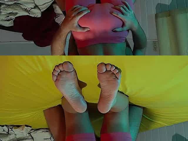 Constricted Leggings pussyjob cowgirl DRY HUMPING!
