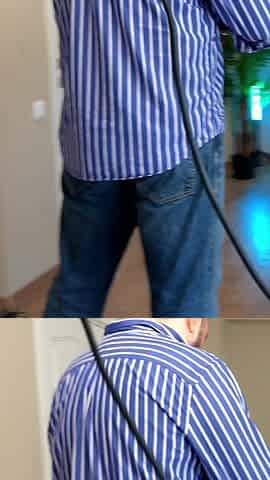 Backstage! Guy Pisses on Slutty Mom and Petite Girl in Hardcore Threesome Fuck!!
