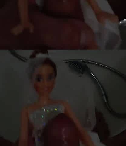 Baby Sue masturbates in a wedding suit with cum on her face. Playing with dolls..mp4
