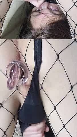 masked femboy self facial jizz flow compilation