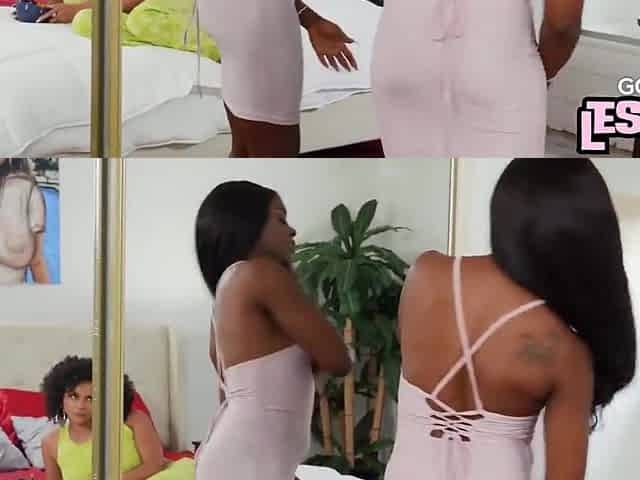 Hairycunt Ebony Pussylicked By Sexy Bff