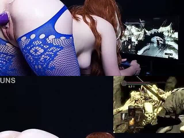 Thick Redhead PAWG likes being a FREE USE doxy whilst playing Darksome Souls
