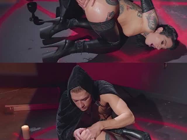 Wild raven spins huge dick in wild fantasy porn