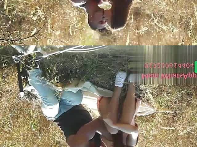 sie braucht hilfe und wird dann im Wald gefickt