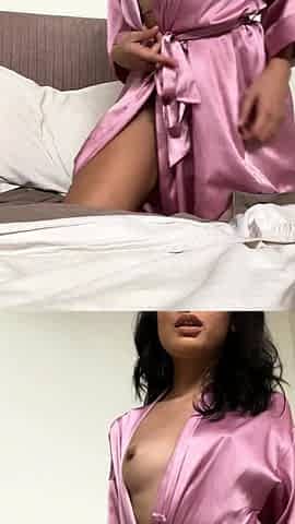 Cute curly brunette solo webcam masturbation