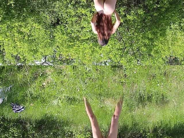 DATEZONE - Amateur brunette hair masturbates with toys in a forest clearing