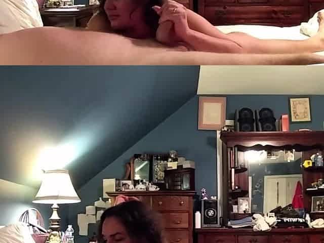 Sensual Cougar Striptease Ends With A Creamy Surprise