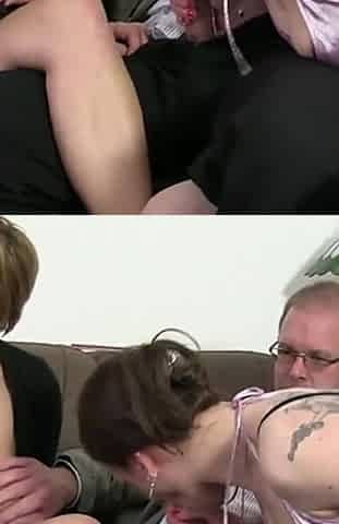 Rough orgy action with mature chicks