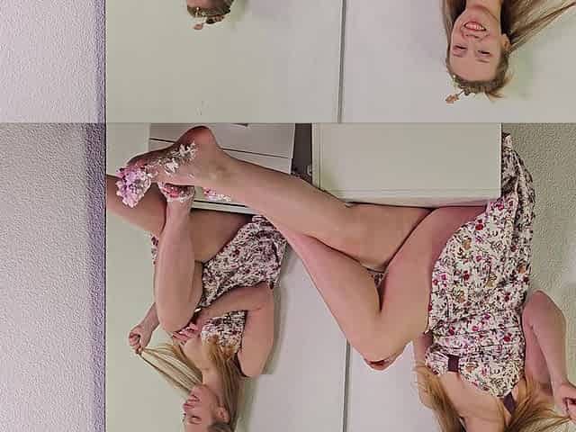 Let's Destroy the Cake! Would You Lick It From My Feet?