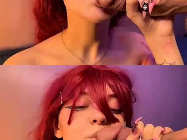 Redhead teen get facial after hard pounding with big cock li